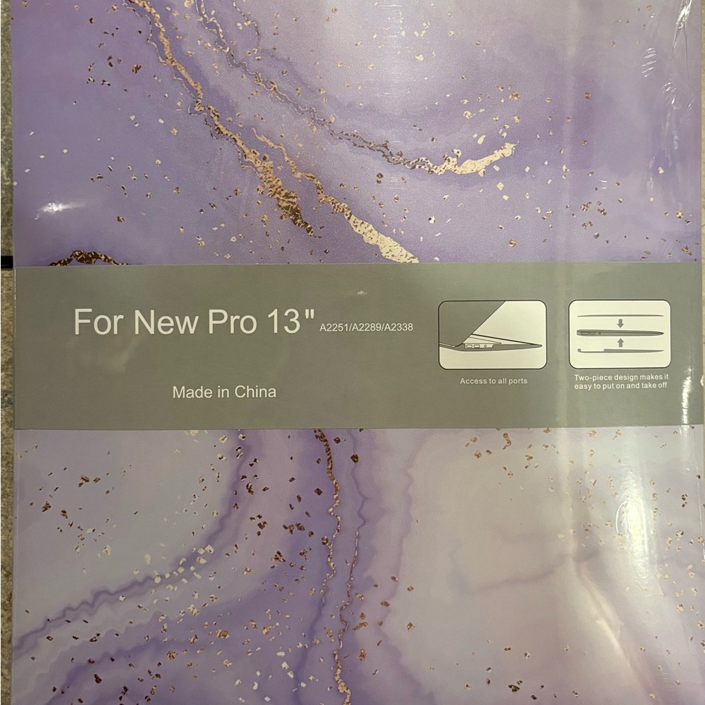 Purple Marble Laptop Case for New Pro 13"